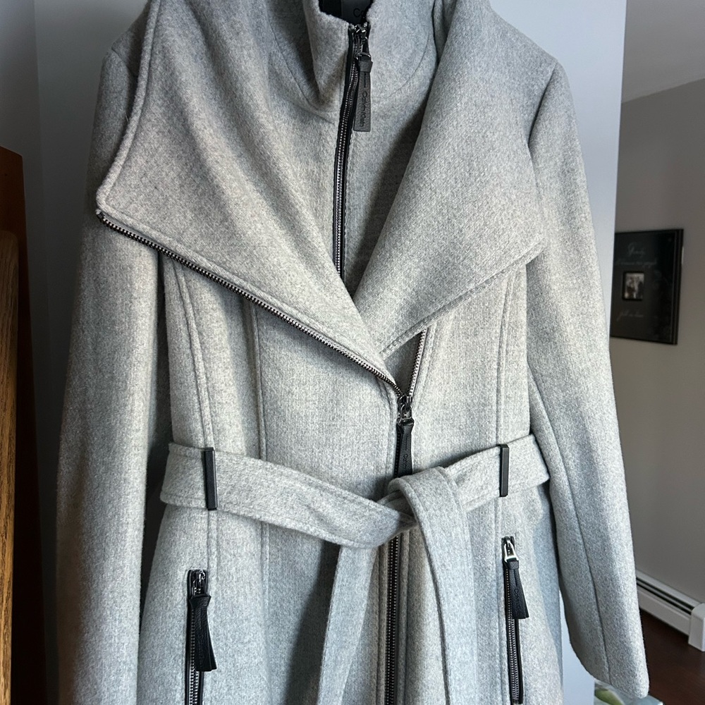Calvin Klein Light Gray Trench Coat